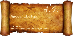 Agocs Ibolya névjegykártya